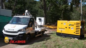 groupe électrogène et camion nacelle